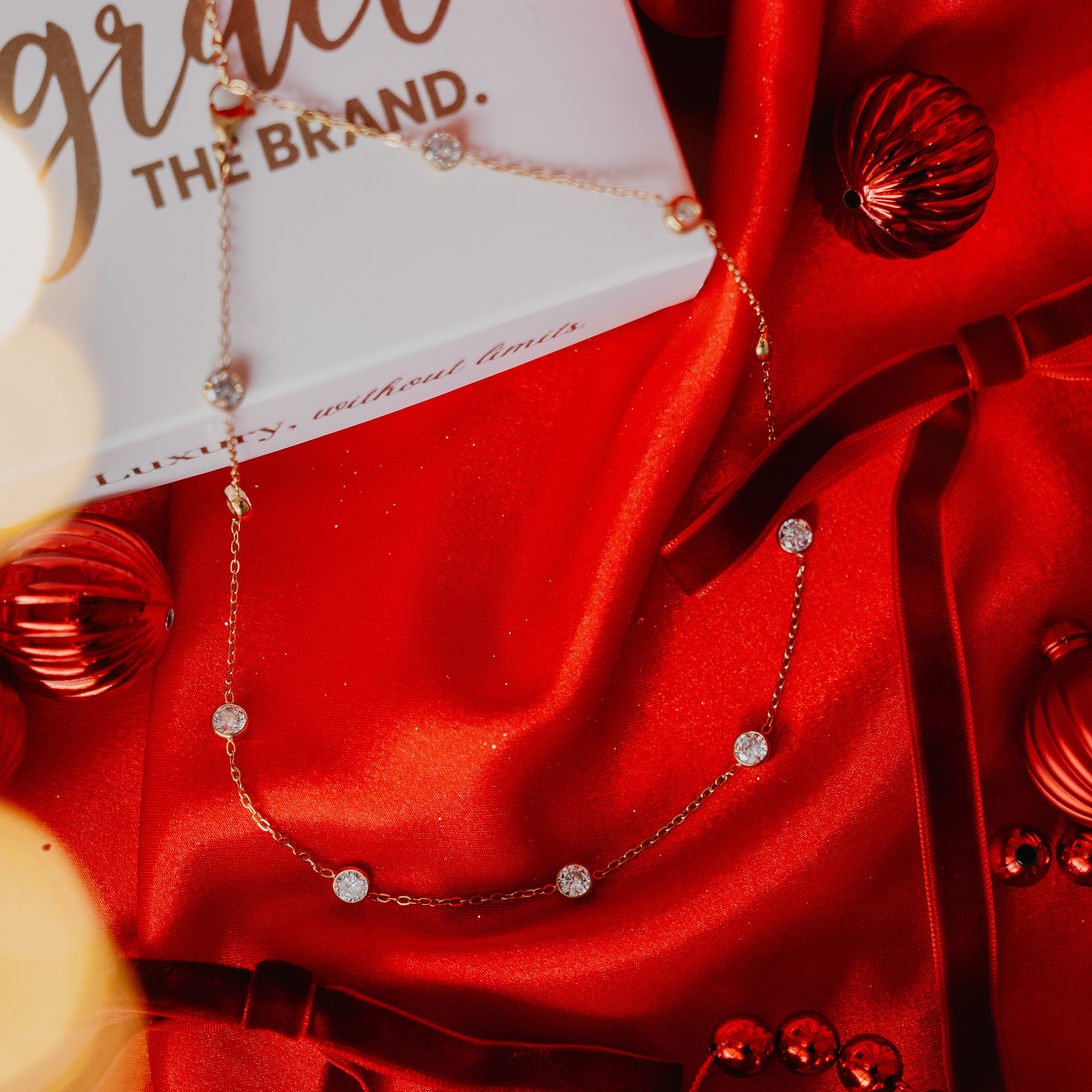 CUBIC ZIRCONIA STONES NECKLACE: 12 DAYS OF CHRISTMAS ✨