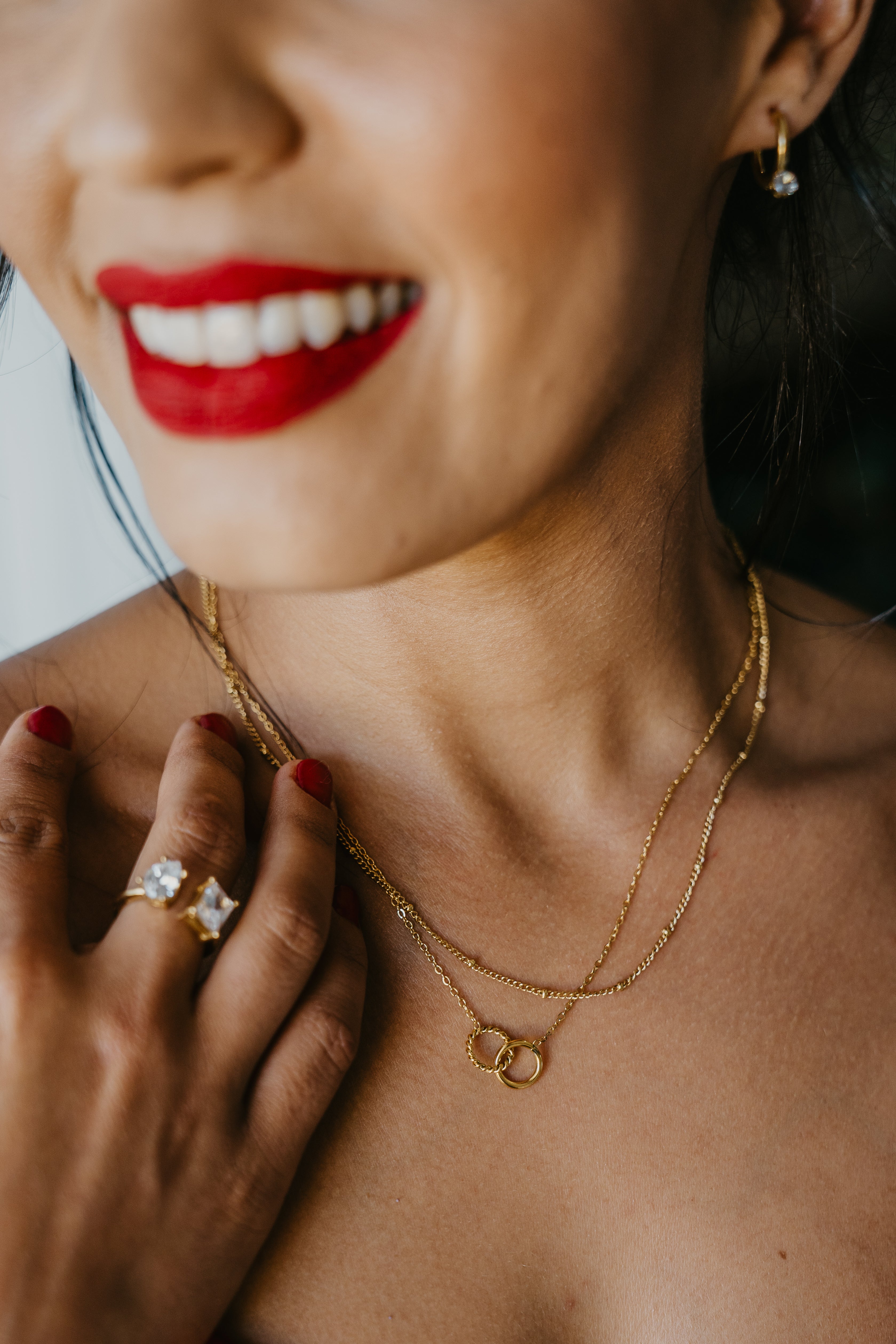 Scarlett Double Layer Necklace - Water and Tarnish Proof