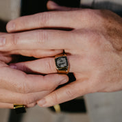 HOMME MENS SQUARE SIGNET (CAN BE ENGRAVED)