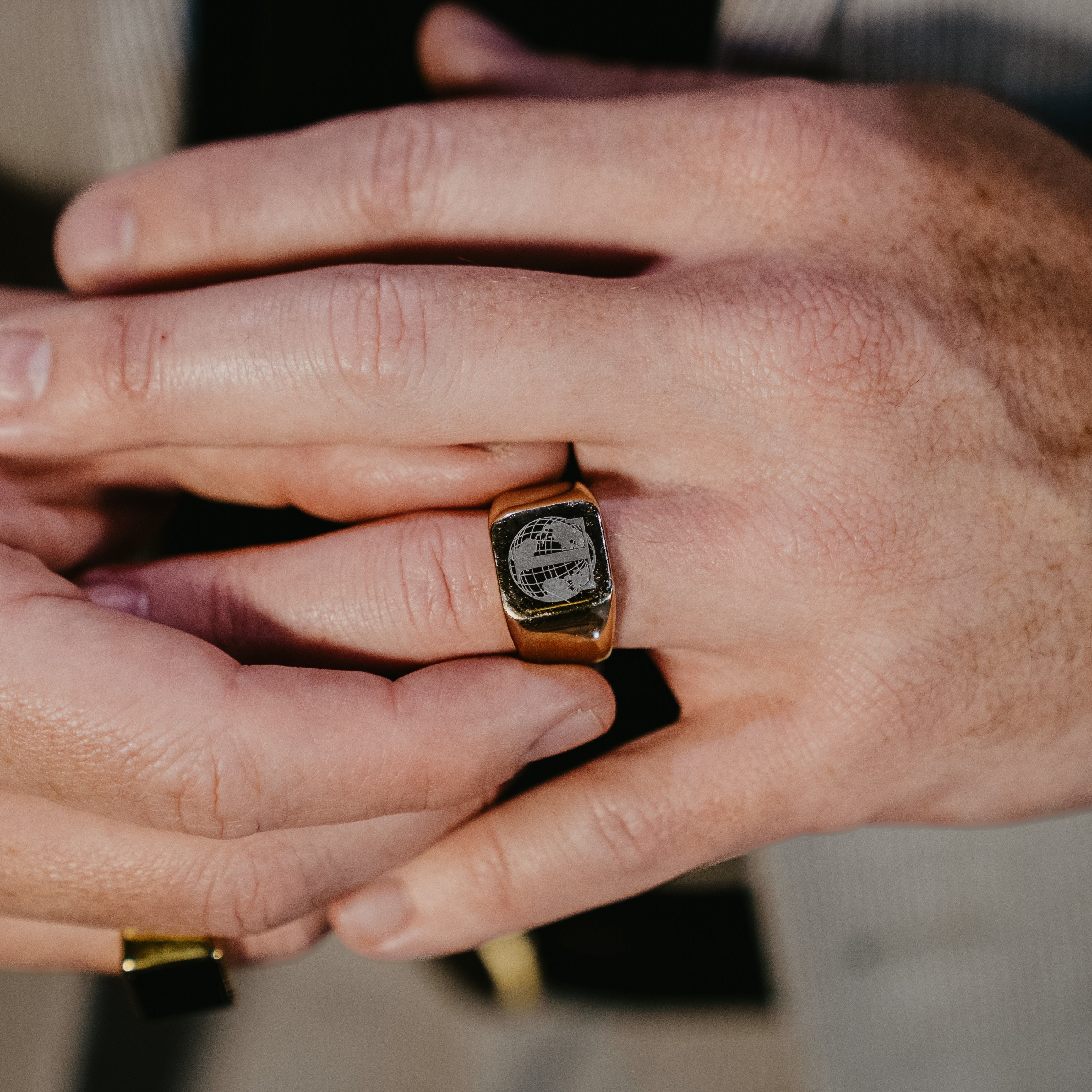 HOMME MENS SQUARE SIGNET (CAN BE ENGRAVED)