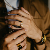 HOMME MENS CROSS RING