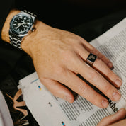 HOMME MENS SQUARE SIGNET (CAN BE ENGRAVED)