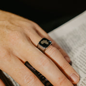 HOMME MENS SQUARE SIGNET (CAN BE ENGRAVED)