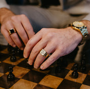 HOMME MENS SQUARE SIGNET (CAN BE ENGRAVED)