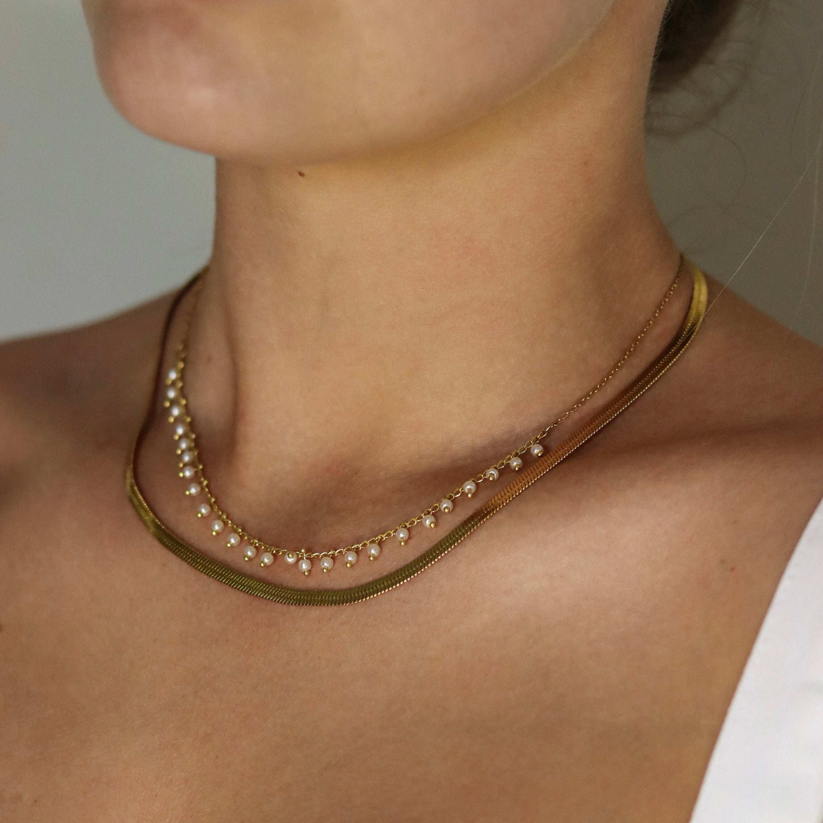 Emma Double Layer Necklace - Water & Tarnish Proof