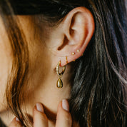Champagne Dangle Hoops