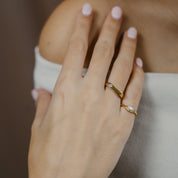 AAA-GRADE CUBIC ZIRCONIA PINKY RING