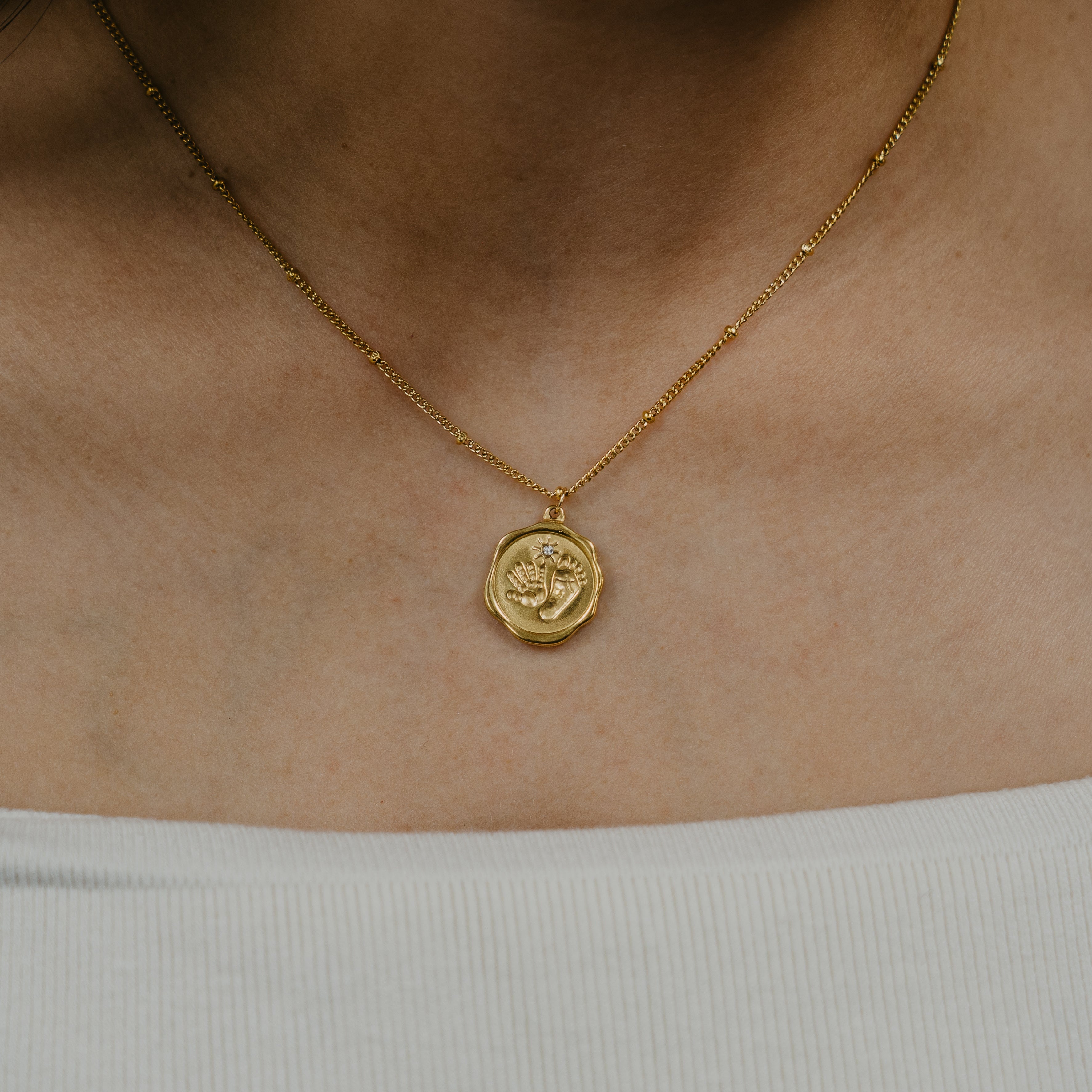 PERSONALISED HAND AND FOOTPRINT NECKLACE (READY IN 4 DAYS)