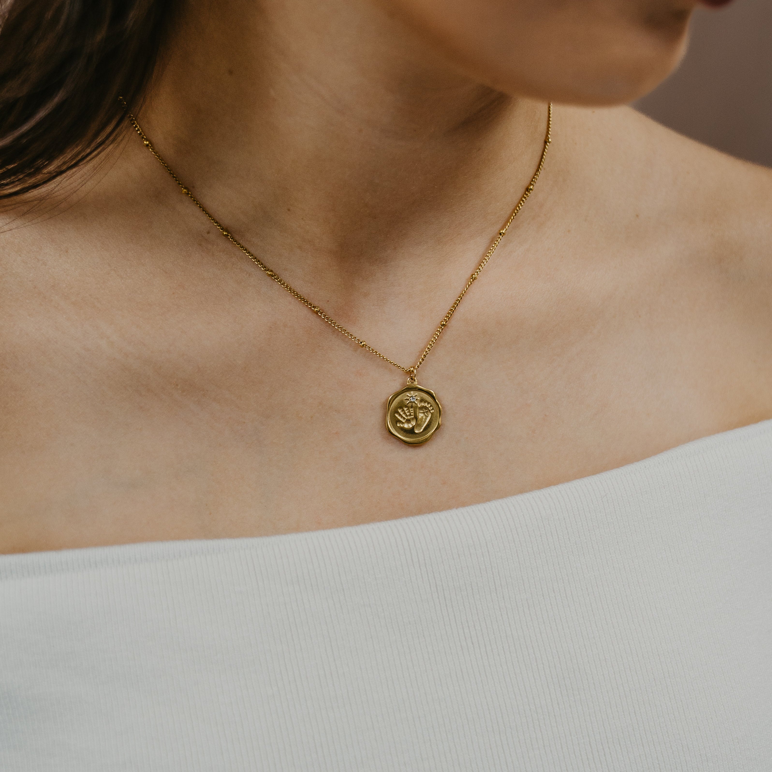 PERSONALISED HAND AND FOOTPRINT NECKLACE (READY IN 4 DAYS)