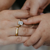 2ct DIAMOND INSPIRED AAA-GRADE EMERALD CUT RING