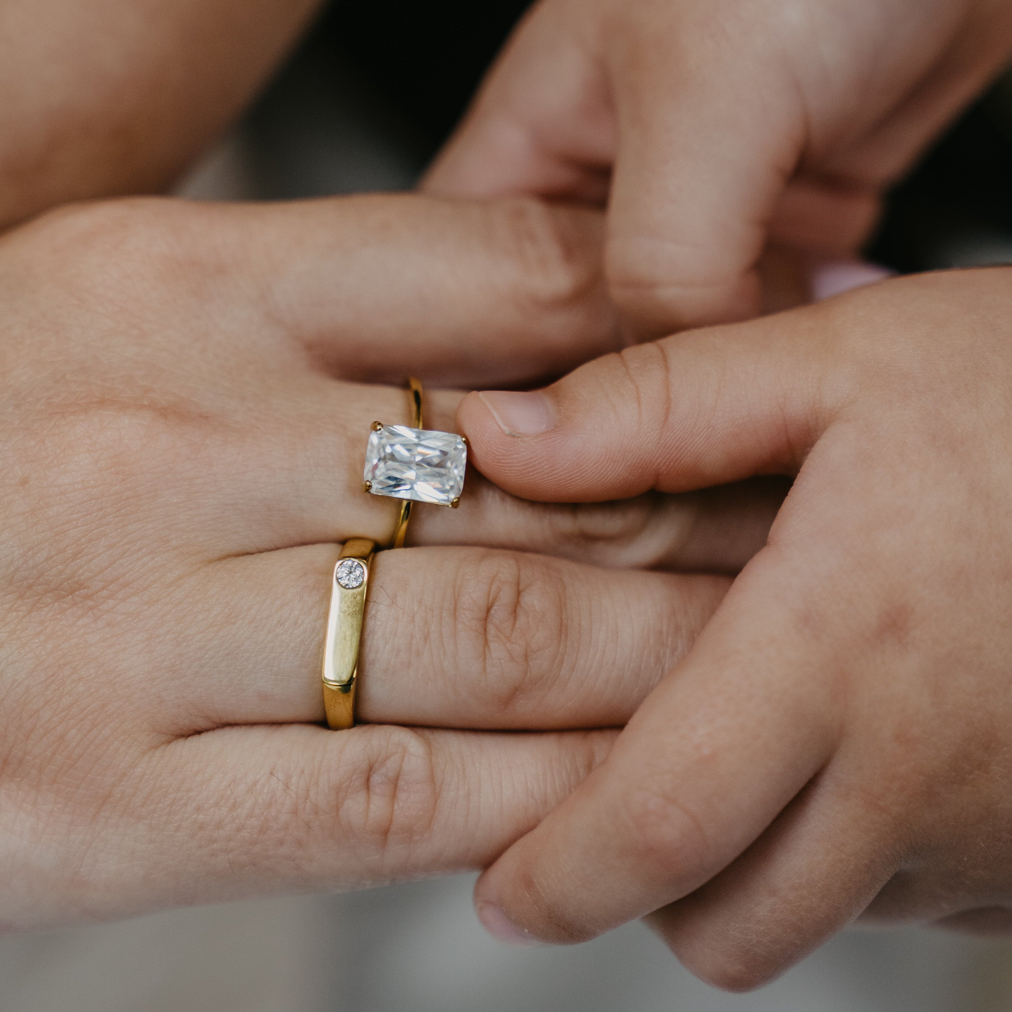 2ct DIAMOND INSPIRED AAA-GRADE EMERALD CUT RING