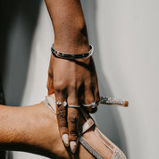 SILVER CHANEL CLASSIC BANGLE