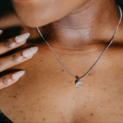 SILVER MEREILLE CZ STONE NECKLACE