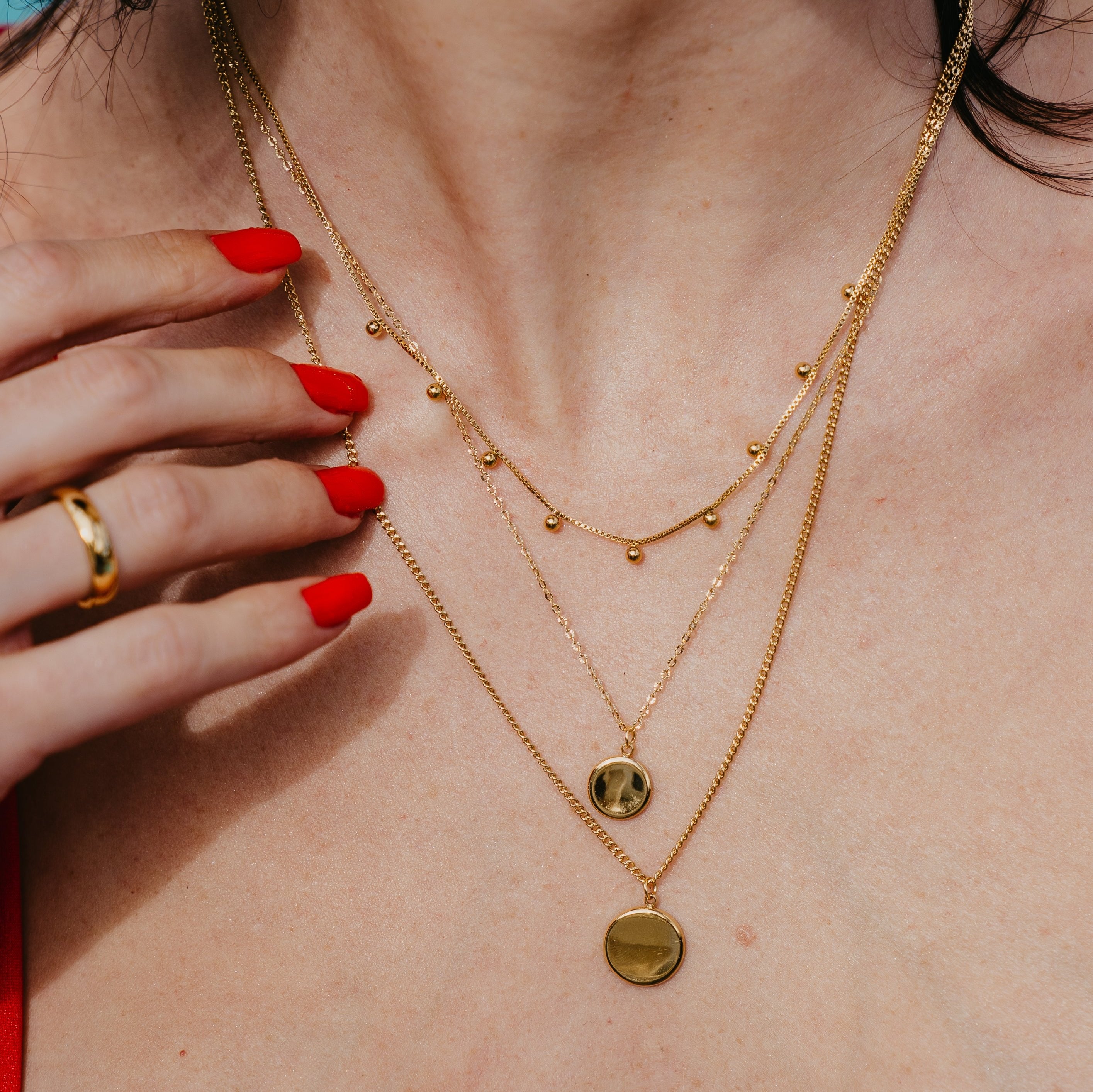 Marigold Layered Necklace - Water & Tarnish Proof