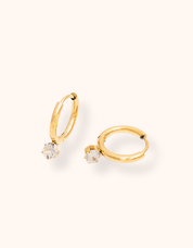 Pre-Order Rosaline CZ Stone Huggies - Water & Tarnish Proof (Delivery within 14 days)