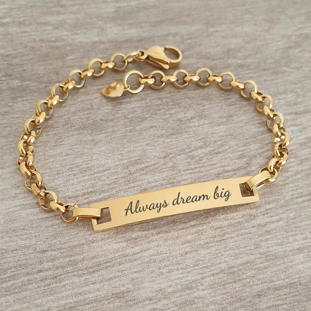 Gold Personalized ID Bracelet (Ready in 4 days!)