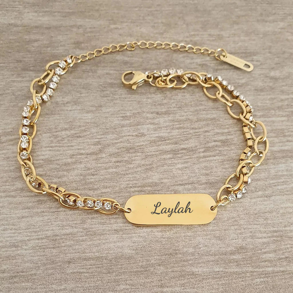Gold Personalized CZ Bracelet (Ready in 4 days!)