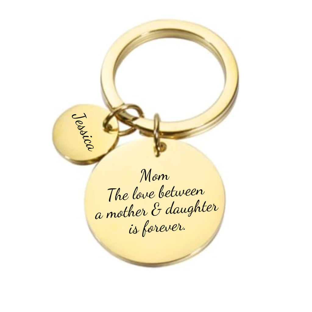 Gold Personalized Keyring, Stainless Steel (Ready in 4 days!)