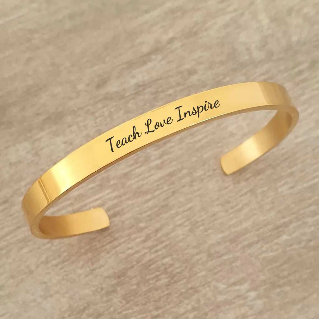 Gold Personalized Cuff Bangle (Ready in 4 days!)
