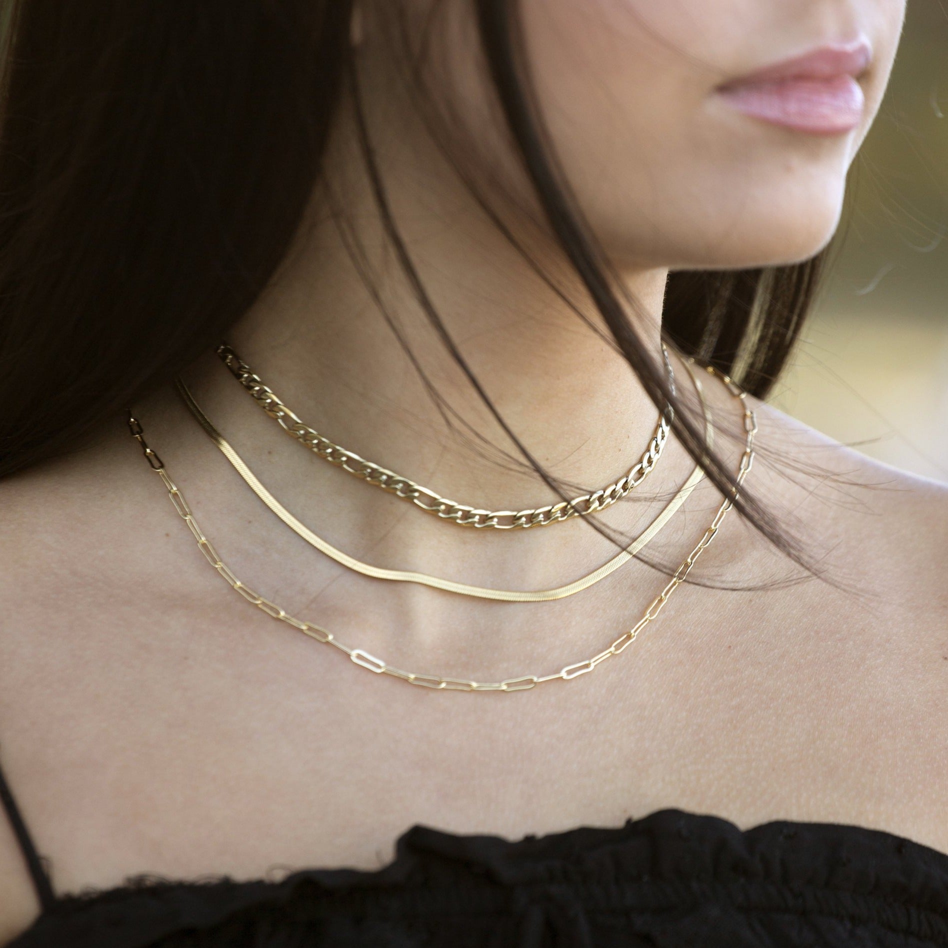 Jagger Herringbone Necklace ( Gold & Silver, 44cm & 50cm lengths ) - Grace The Brand