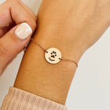 Personalised Actual Paw Print & Name Bracelet (READY IN 4 DAYS)