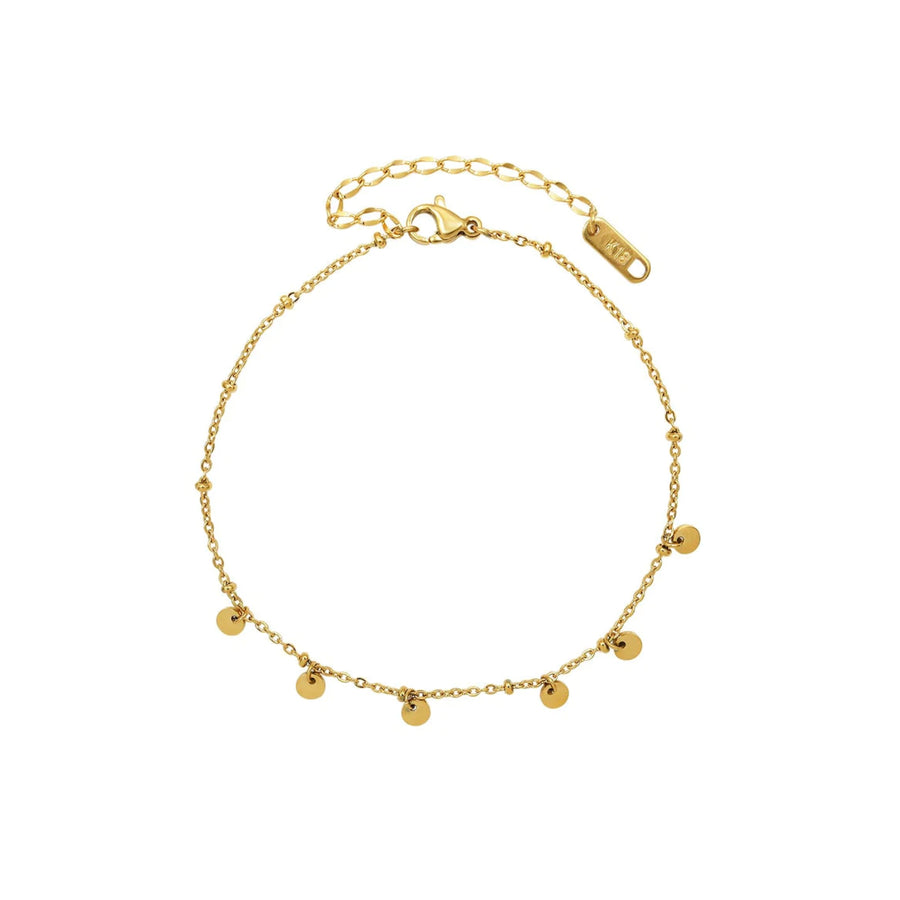 Carly Discs Anklet - Water & Tarnish Proof