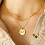 Personalised Name Disc Necklace (READY IN 4 DAYS)