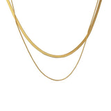 Double Layer Jagger Necklace ( Available in Gold and Silver ) - Grace The Brand
