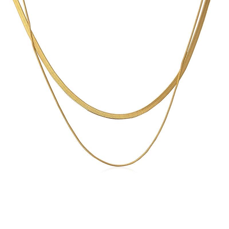 Double Layer Jagger Necklace - Water & Tarnish Proof – Grace The Brand
