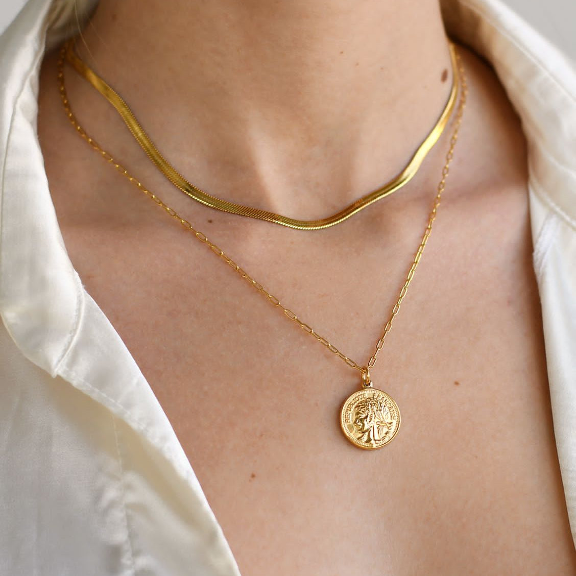 Jagger Herringbone Necklace ( Gold & Silver, 44cm & 50cm lengths ) - Grace The Brand