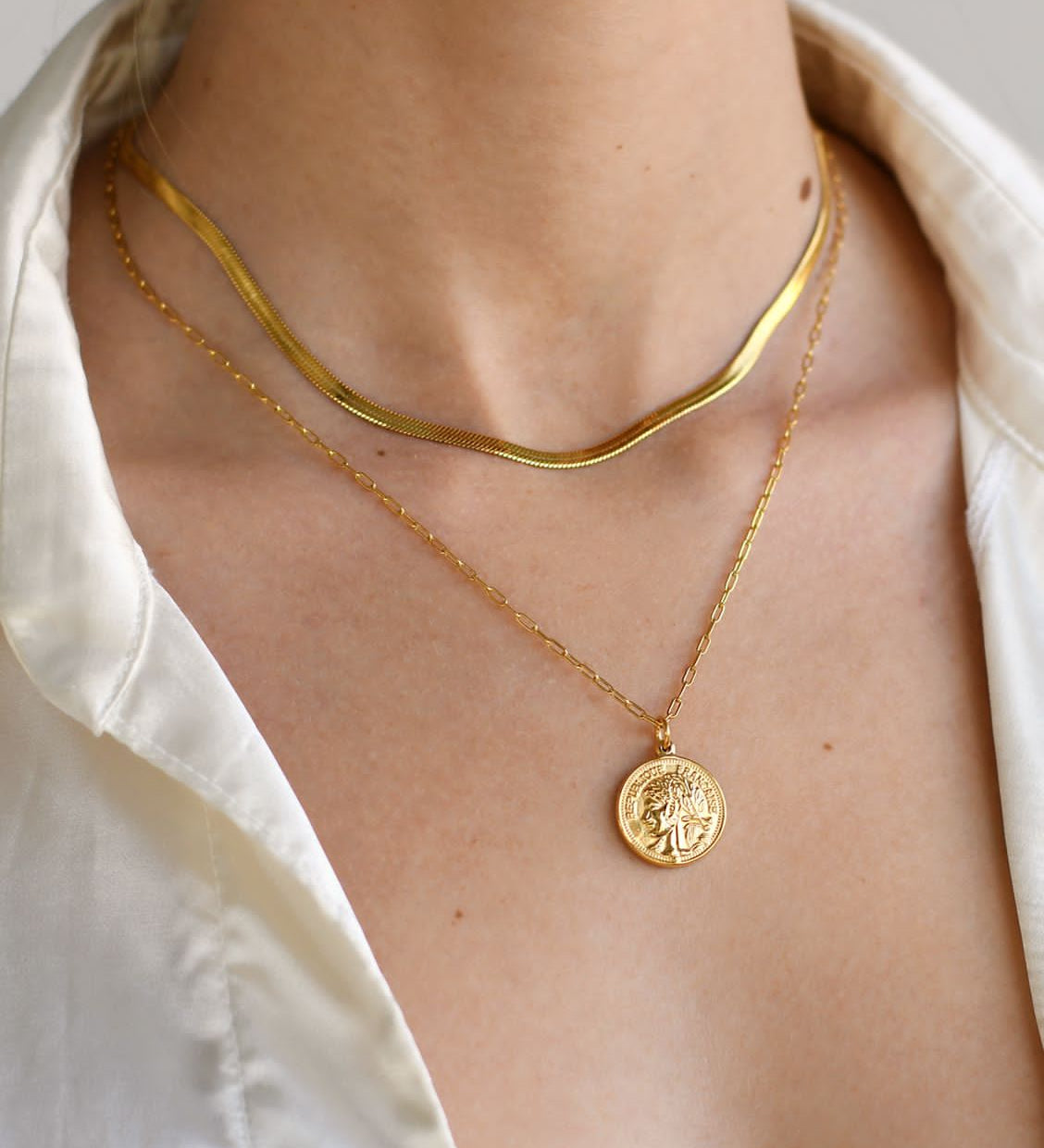 Jagger Herringbone Necklace ( Gold & Silver, 44cm & 50cm lengths ) - Grace The Brand